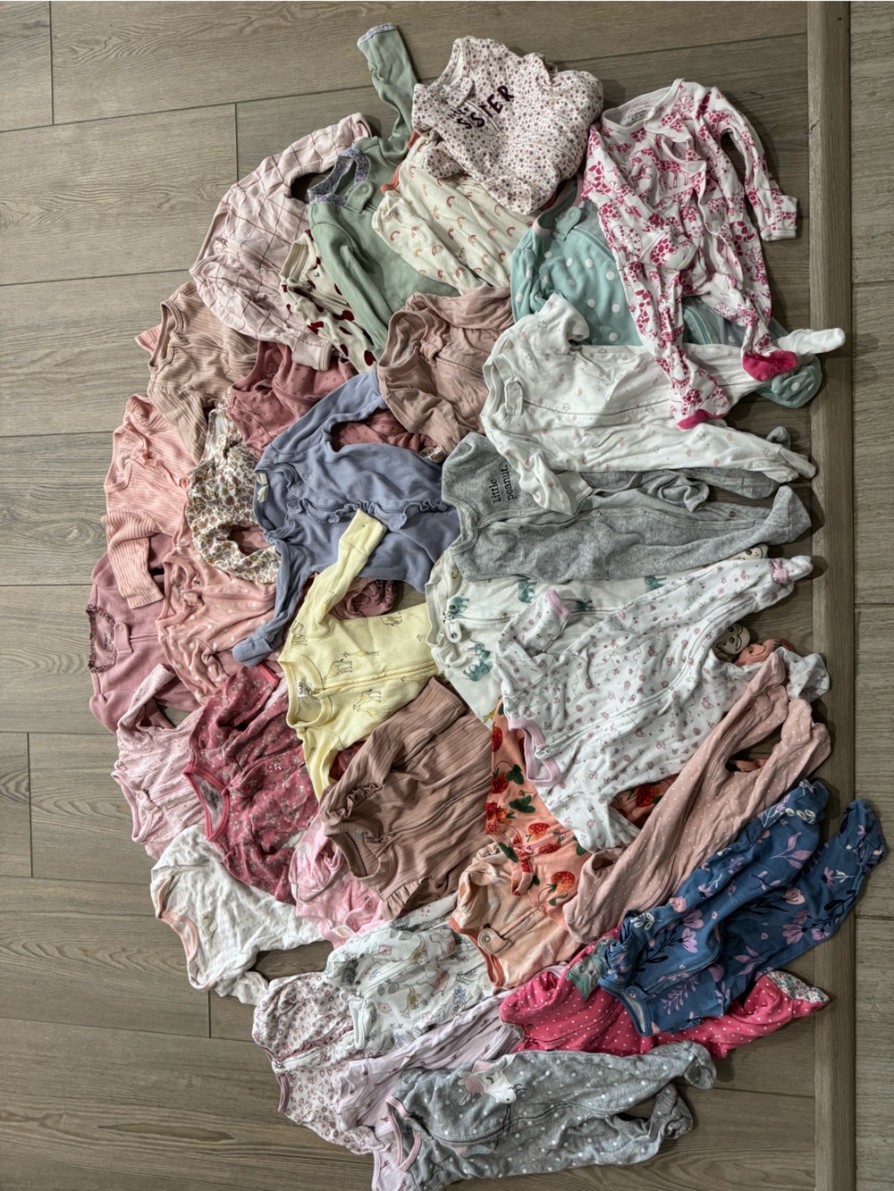 BUNDLE of 32 0-3/3 Month Girl Sleepers